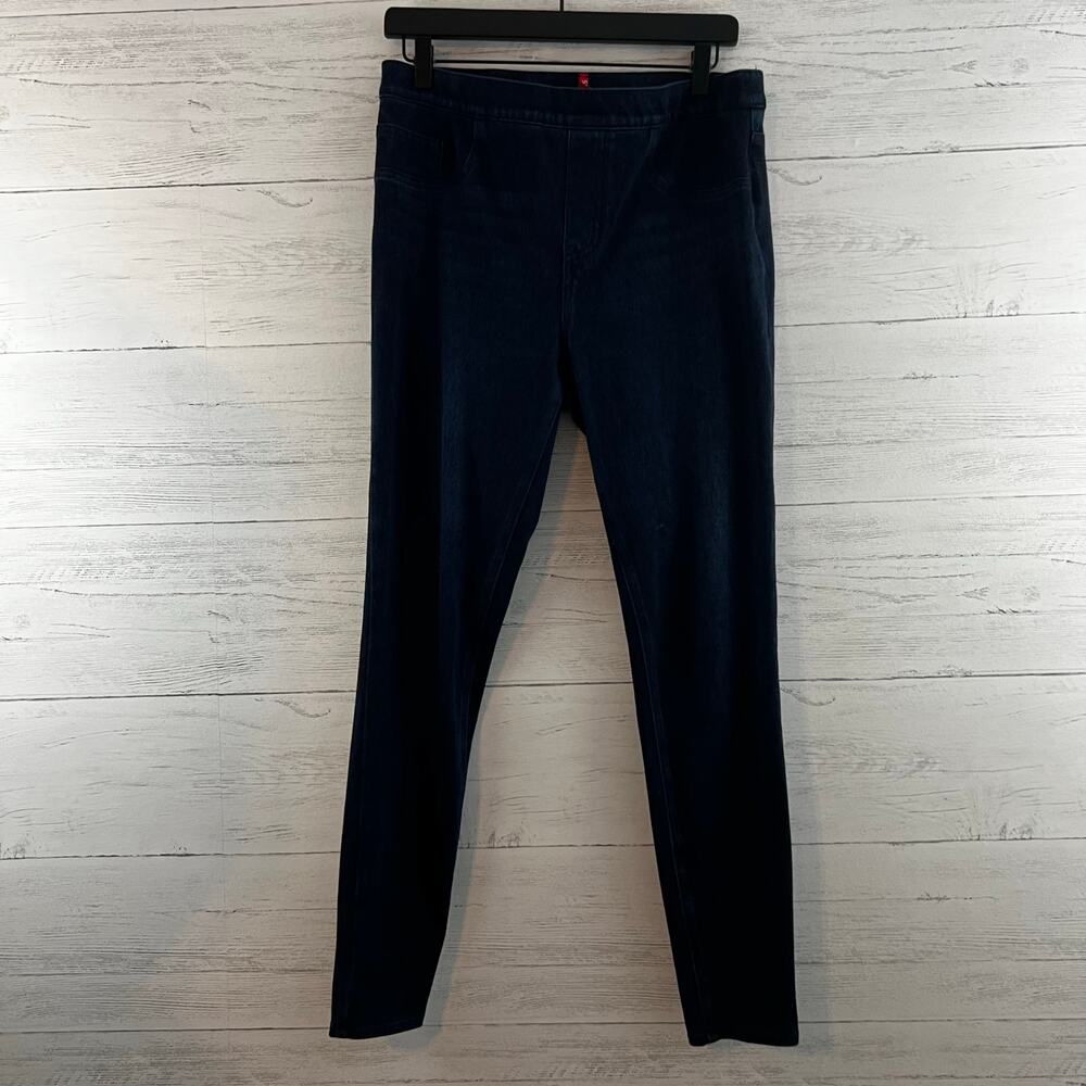 Spanx Blue Stretchy Pull On Denim Leggings Size L